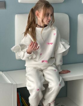 Dres Serduszka Le Bonbon kremowy – widok z boku